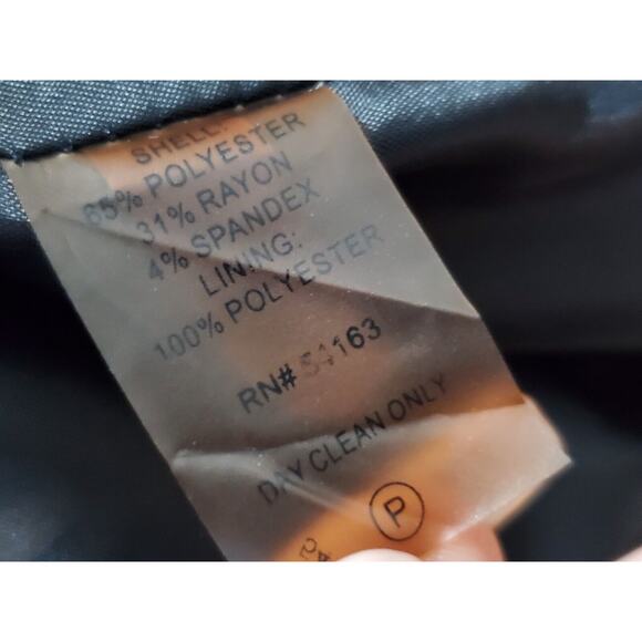 Calvin Klein Women's Black Polyester Single Breasted Long Sleeve Blazer Size XL - Picture 13 of 14